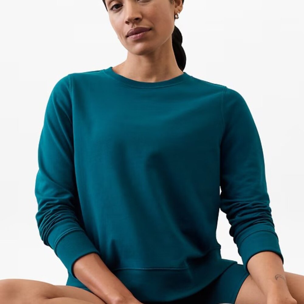Athleta Teal Blue Crewneck Sweatshirt